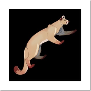 Mountain Lion Climbing no rock Posters and Art